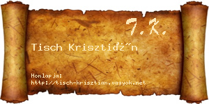 Tisch Krisztián névjegykártya